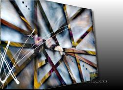 Tableau abstrait peint a la bombe